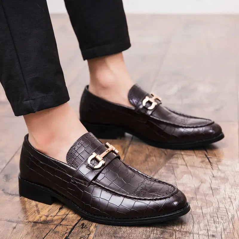 Italian Style Alligator Leather Loafers