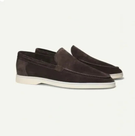 Men's Matte Suede Slip-On Loafers – Stylish and Comfortable